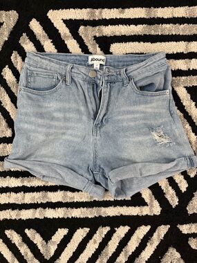Abound Light Wash High-Rise Rolled Hem Denim Shorts